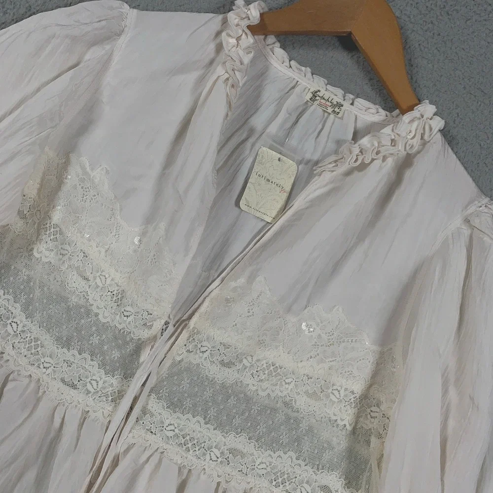 Intimately FP Forever Young Bed ATop In White Alyssum Free People NWT Small